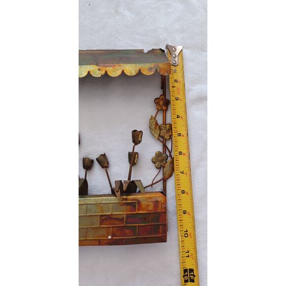 Vintage Metal Copper 3D Wall Art Decor Bistro Street Cafe Brutalist C Jere Style - Picture 4 of 6